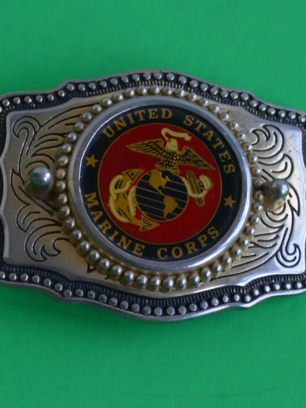 Vintage Western Style United States Marine Corps (USMC) Belt Buckle